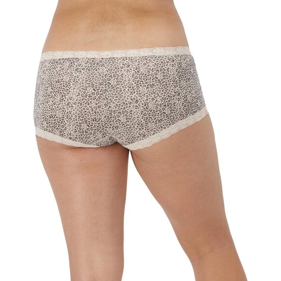 Women's Microfiber Lace Boyshort Panties 3-Pack Medium Comfort Full Coverage - Picture 3 of 6